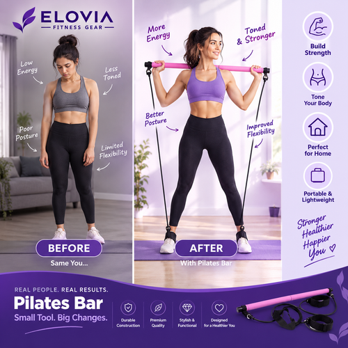 Elovia Fitness Gear™ Pilates Resistance Bar