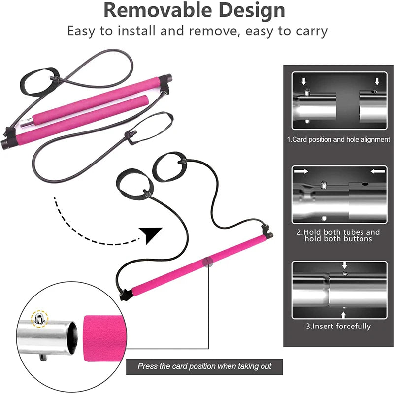 Elovia® Pilates Bar Kit with Resistance Bands.